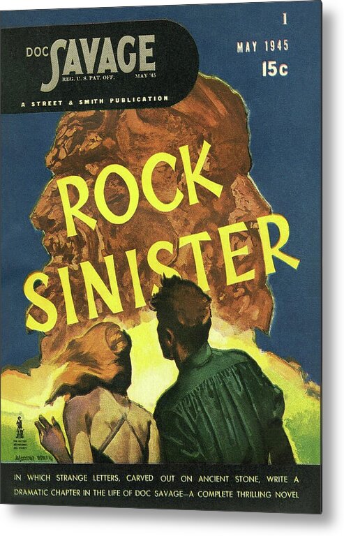 Comic Metal Print featuring the painting Doc Savage Rock Sinister by Conde Nast