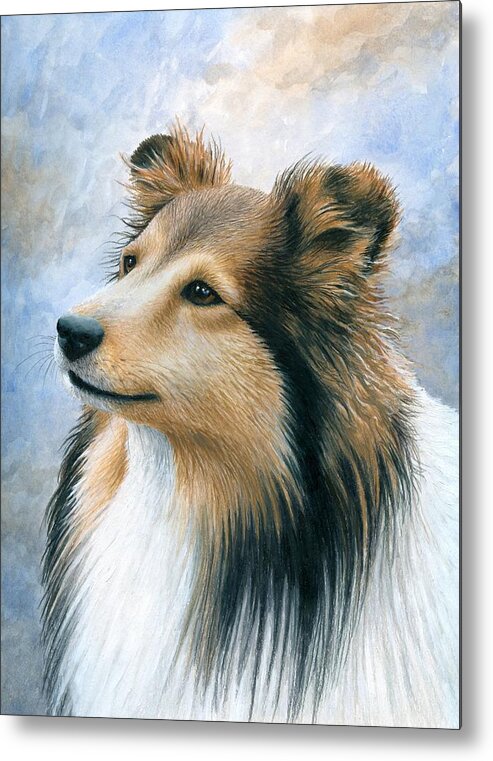 Dog Metal Print featuring the painting Dog 122 by Lucie Dumas