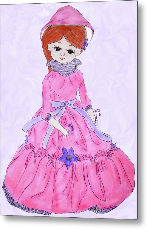 Doll Metal Print featuring the painting Doll by Susan Turner Soulis