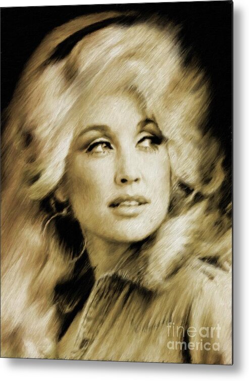 Dolly Metal Print featuring the painting Dolly Parton by Esoterica Art Agency
