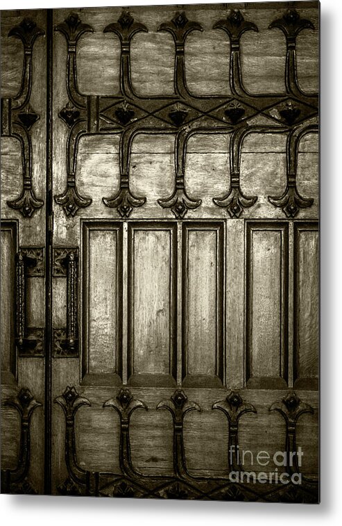 Door Metal Print featuring the photograph Door Irons by James Aiken