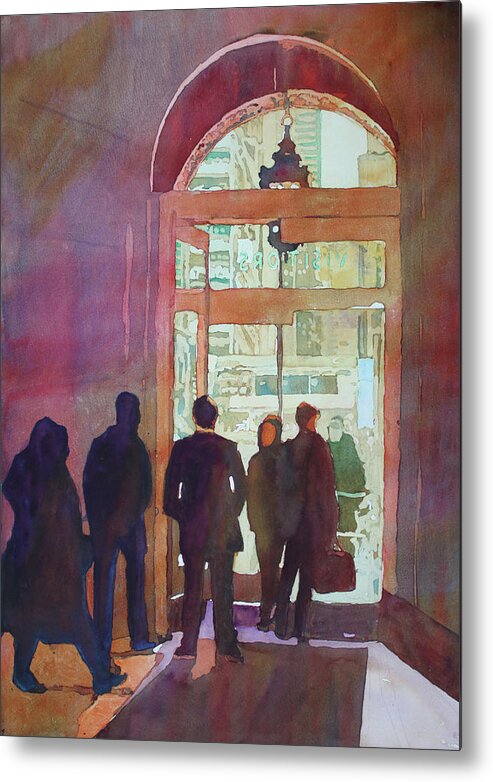 Chicago Metal Print featuring the painting Door to Chicago by Jenny Armitage