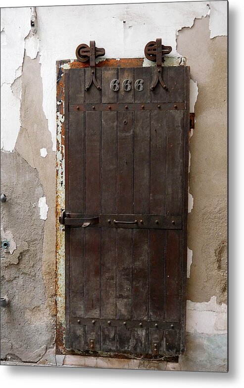 Urbex Metal Print featuring the photograph Eastern State Penitentiary - Devil's Door by Richard Reeve