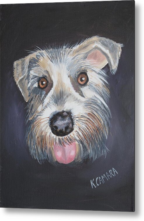 Pets Metal Print featuring the painting Elliot, the Therapy Dog by Kathie Camara