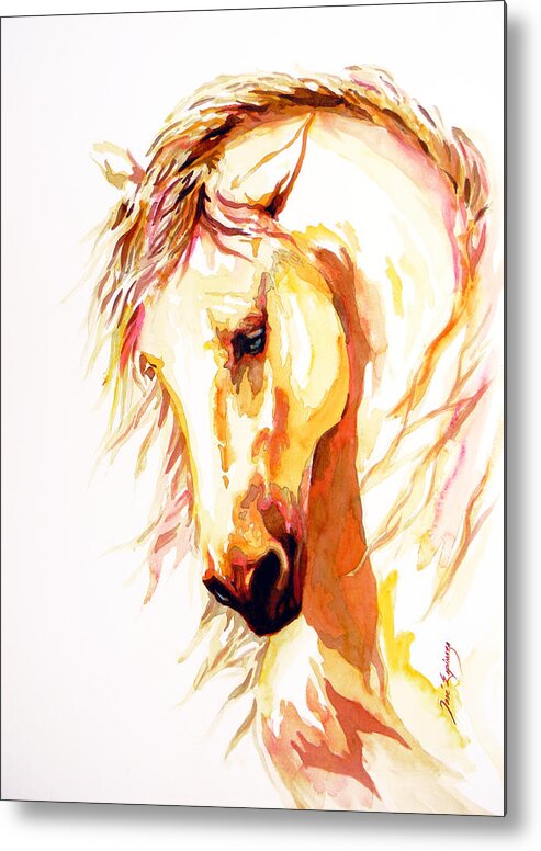 Horse Metal Print featuring the painting E  Q  U  U  S by J U A N - O A X A C A