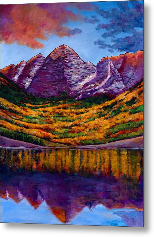 Landscapes Metal Print featuring the painting Fall Symphony by Johnathan Harris