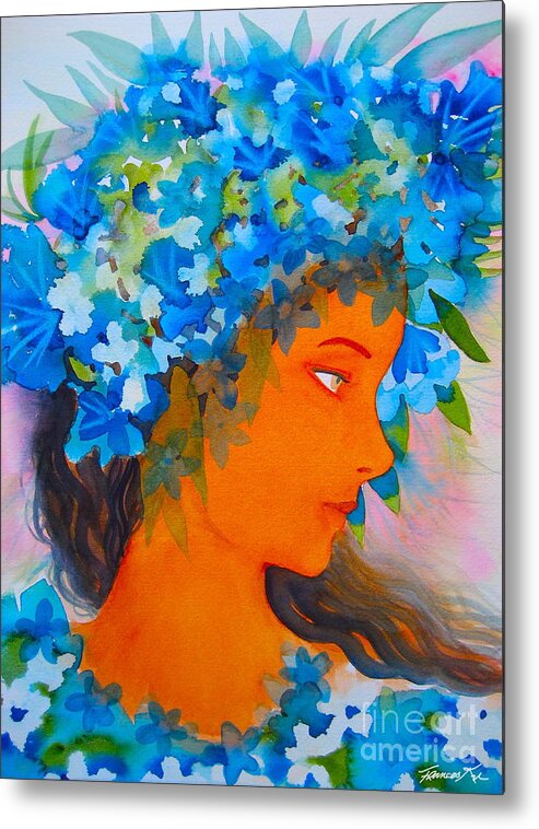 Hawaiian Metal Print featuring the painting Forever Hula by Frances Ku