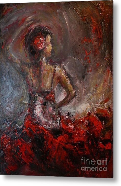 Dancer Metal Print featuring the painting Francesca by Dan Campbell