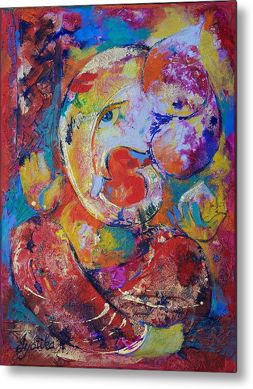 Ganesha Metal Print featuring the painting Ganesh by Jyotika Shroff