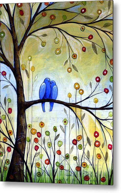Birds Metal Print featuring the painting Garden For Two by Amy Giacomelli