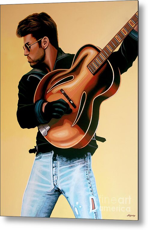 George Michael Metal Print featuring the painting George Michael Painting by Paul Meijering