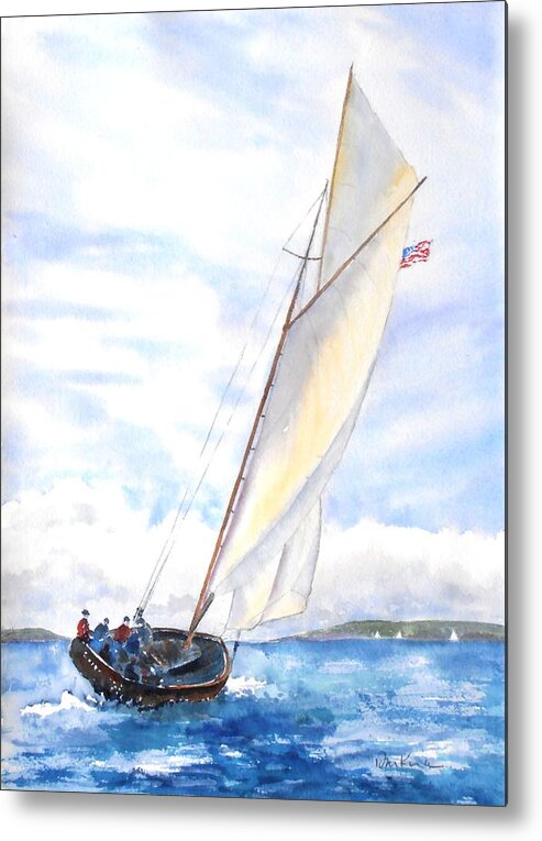 Sailing Metal Print featuring the painting Glorious Sail by Diane Kirk