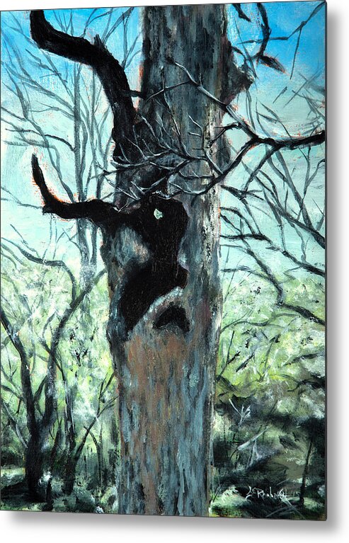 Tree Metal Print featuring the painting Grumpy by Jason Reinhardt