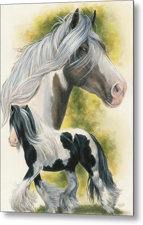 Horse Metal Print featuring the mixed media Gypsy Vanner by Barbara Keith