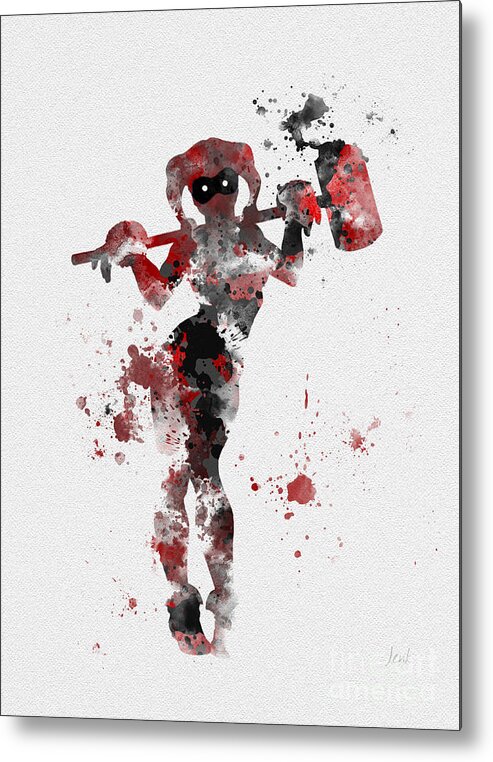 Harley Quinn Metal Print featuring the mixed media Harley Quinn by My Inspiration