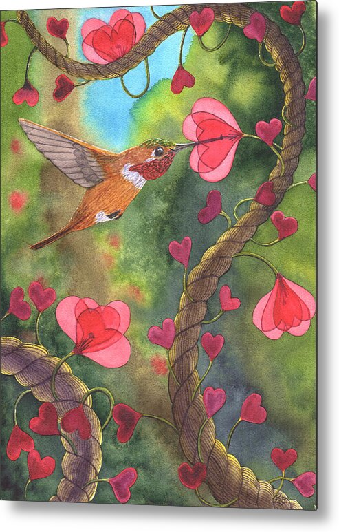 Valentine Metal Print featuring the painting Heart Twine by Catherine G McElroy