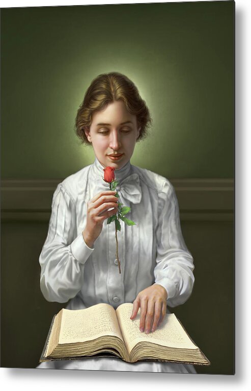 Helen Keller Metal Print featuring the digital art Helen Keller by Mark Fredrickson