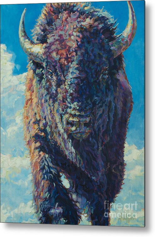 Bison Metal Print featuring the painting Hue by Patricia A Griffin