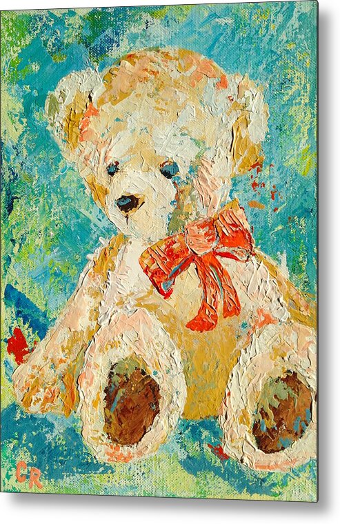 Teddy Metal Print featuring the painting Is It Playtime Yet? by Chris Rice