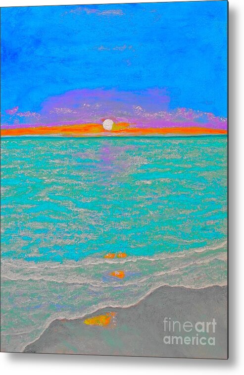 Fine-art-painting Metal Print featuring the painting Jamaica Beach by Catalina Walker