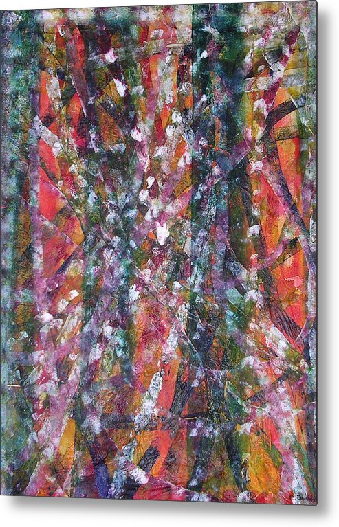 Abstract Metal Print featuring the painting Jungle Settings by Russell Simmons