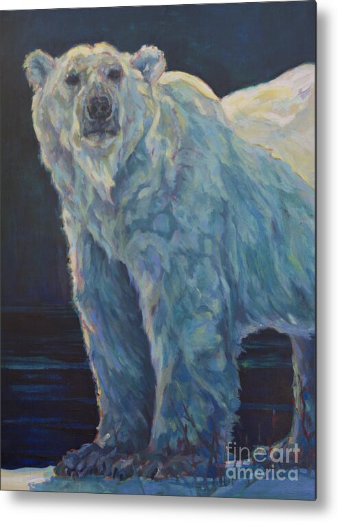 Polar Bear Metal Print featuring the painting Kannik by Patricia A Griffin