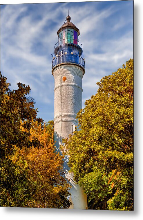 Frank J Benz Metal Print featuring the photograph Key West Lighthouse - 1848 by Frank J Benz