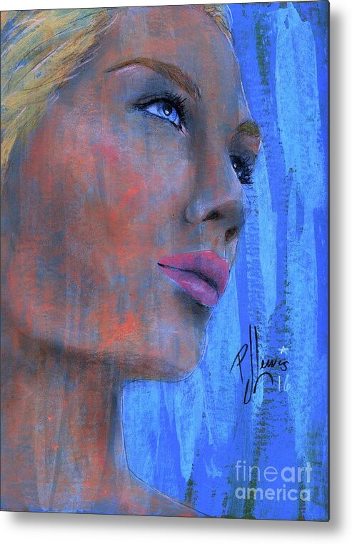 Blonde Beauty Metal Print featuring the painting Kimberly by PJ Lewis
