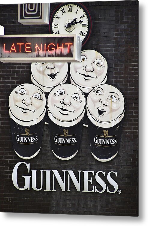 Guinness Metal Print featuring the photograph Late Night Guinness Limerick Ireland by Teresa Mucha