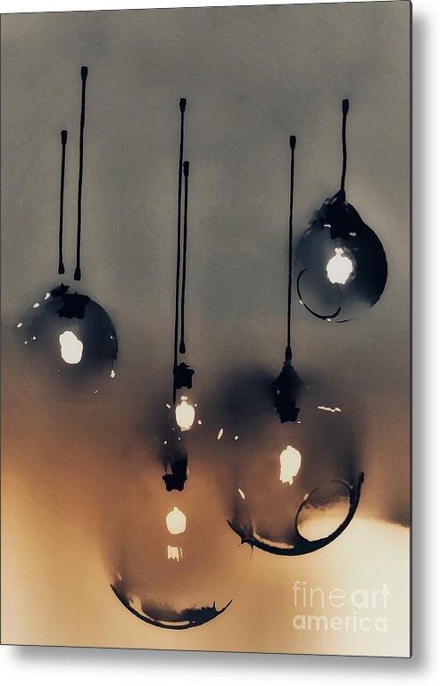 Lights Metal Print featuring the digital art Lights 2 by Diana Rajala