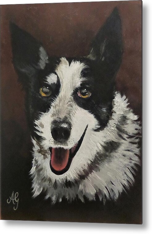 Dog Metal Print featuring the painting Lily by Anne Gardner