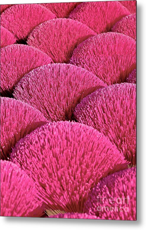 Red Sound Of Asia Metal Print featuring the photograph MAGENTA SOUND of ASIA by Silva Wischeropp