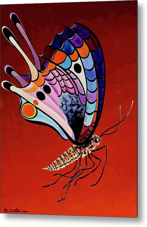 Fauvism Metal Print featuring the painting Mariposa Mamba by Bob Coonts