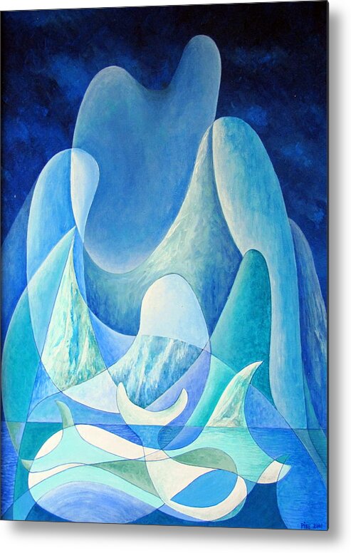 Iceberg Metal Print featuring the painting Mother Iceberg by Douglas Pike