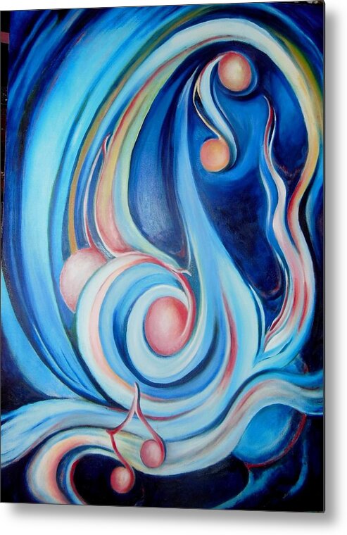 Music Art Metal Print featuring the painting Music of the Spheres by Jordana Sands