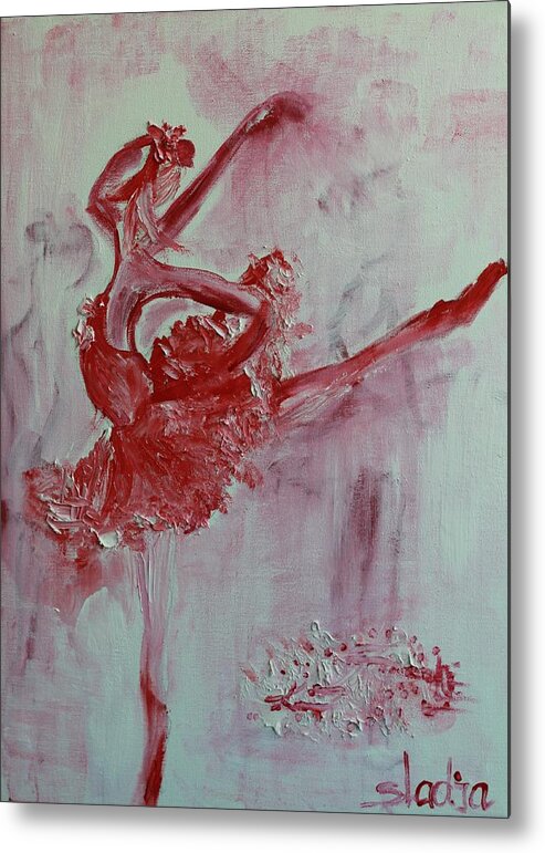Ballet Metal Print featuring the painting My World by Sladjana Lazarevic