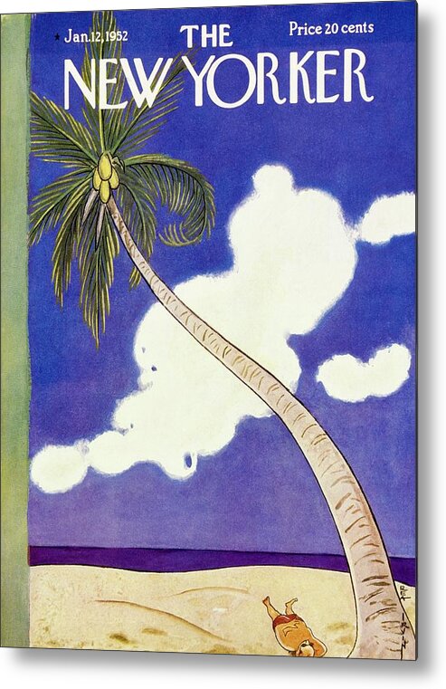 Tropical Metal Print featuring the painting New Yorker January 12 1952 by Rea Irvin