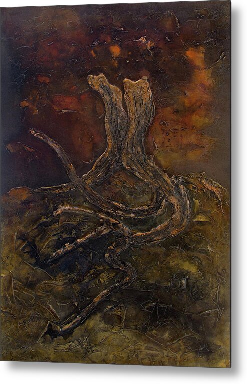 Tree Metal Print featuring the painting Not forgotten by John Stuart Webbstock