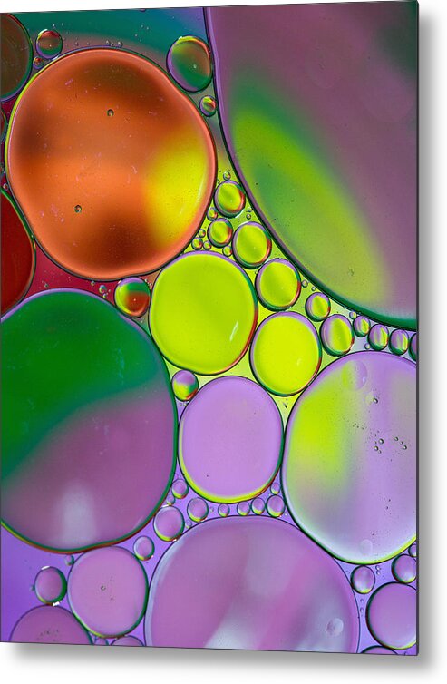 Oil Metal Print featuring the photograph Oil and Water Z by Rebecca Cozart