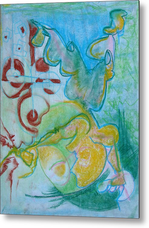  Metal Print featuring the pastel Pastel 18 by Bernardine Jones