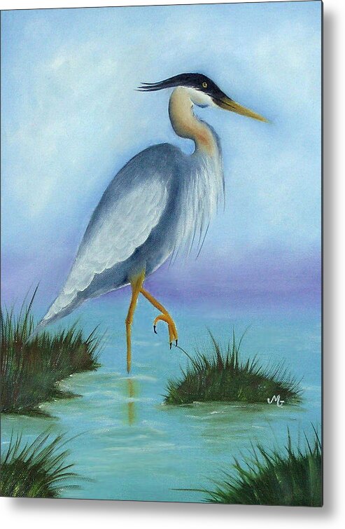 Fowl Metal Print featuring the print Patience by Mary Gaines