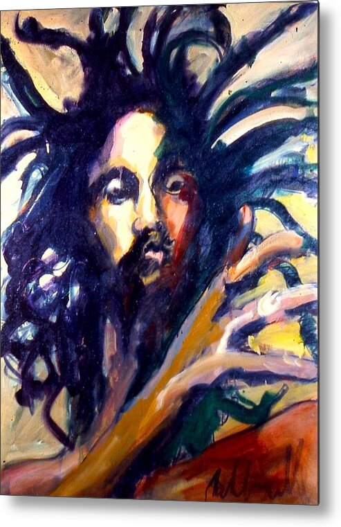 Portraits Metal Print featuring the painting Peter Tosh by Les Leffingwell
