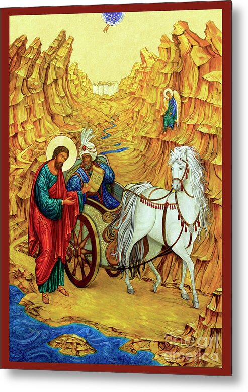 Philip The Deacon Metal Print featuring the painting Philip and the Ethiopian by Ann Chapin
