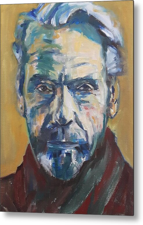 Portrait Metal Print featuring the painting Portrait of Jeremy by Christel Roelandt