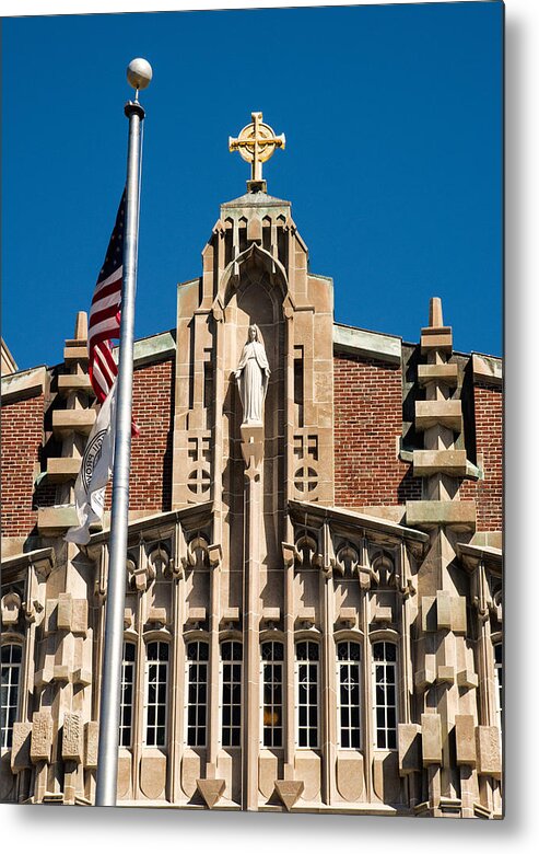 Providence Metal Print featuring the photograph Providence College Harkins Detail Full Color by Nancy De Flon