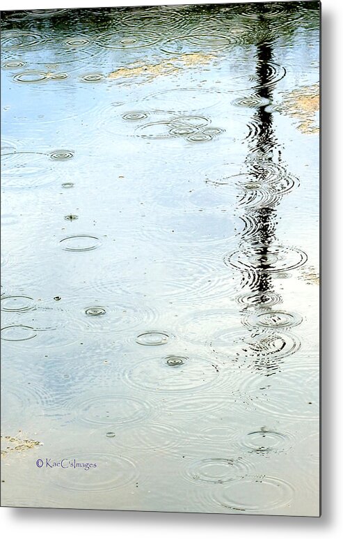 Water Metal Print featuring the photograph Raindrop Abstract by Kae Cheatham