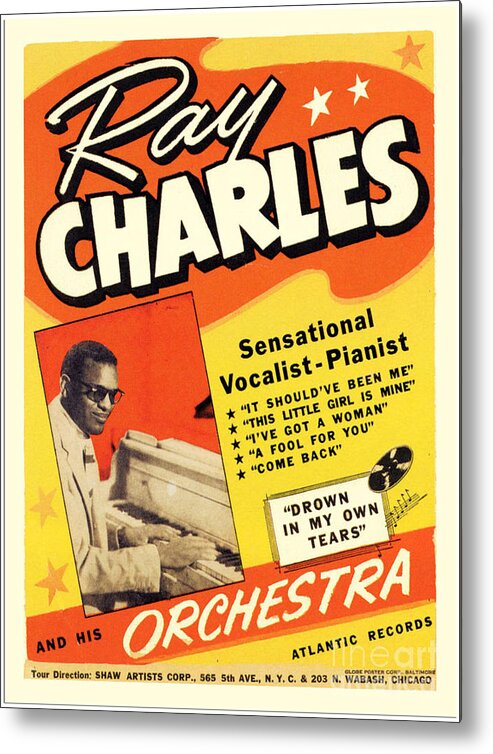 Ray Charles 1950's Concert Poster 
