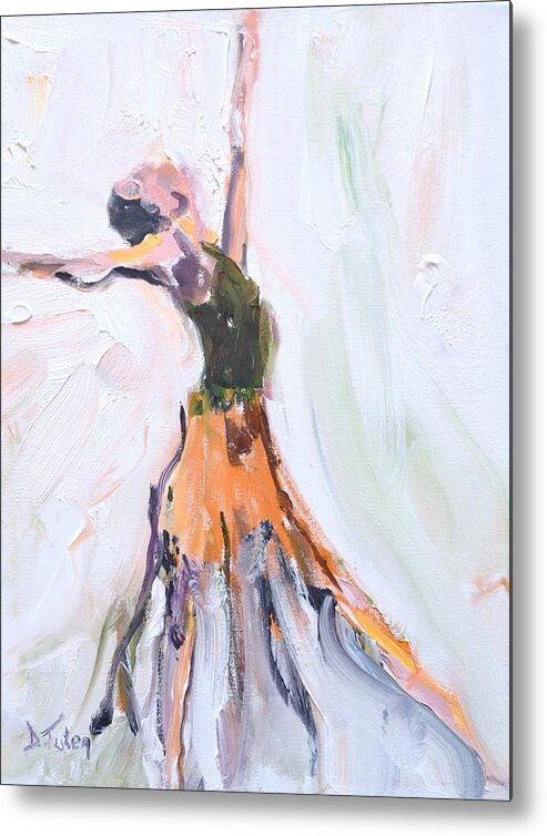 Dance Metal Print featuring the painting Rebekah's Dance Series 1 Pose 1 by Donna Tuten