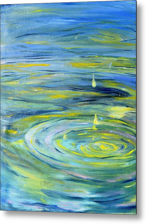 Relaxation Metal Print featuring the painting Relaxation by Evelina Popilian