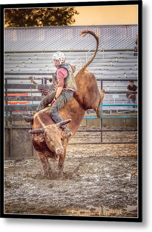 Sport Metal Print featuring the photograph Rodeo Cowboy by LeeAnn McLaneGoetz McLaneGoetzStudioLLCcom